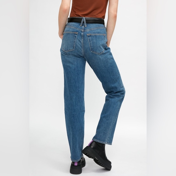 SLVRLAKE Women’s Mid Blue London Straight Jean, Size 26 - Picture 3 of 13